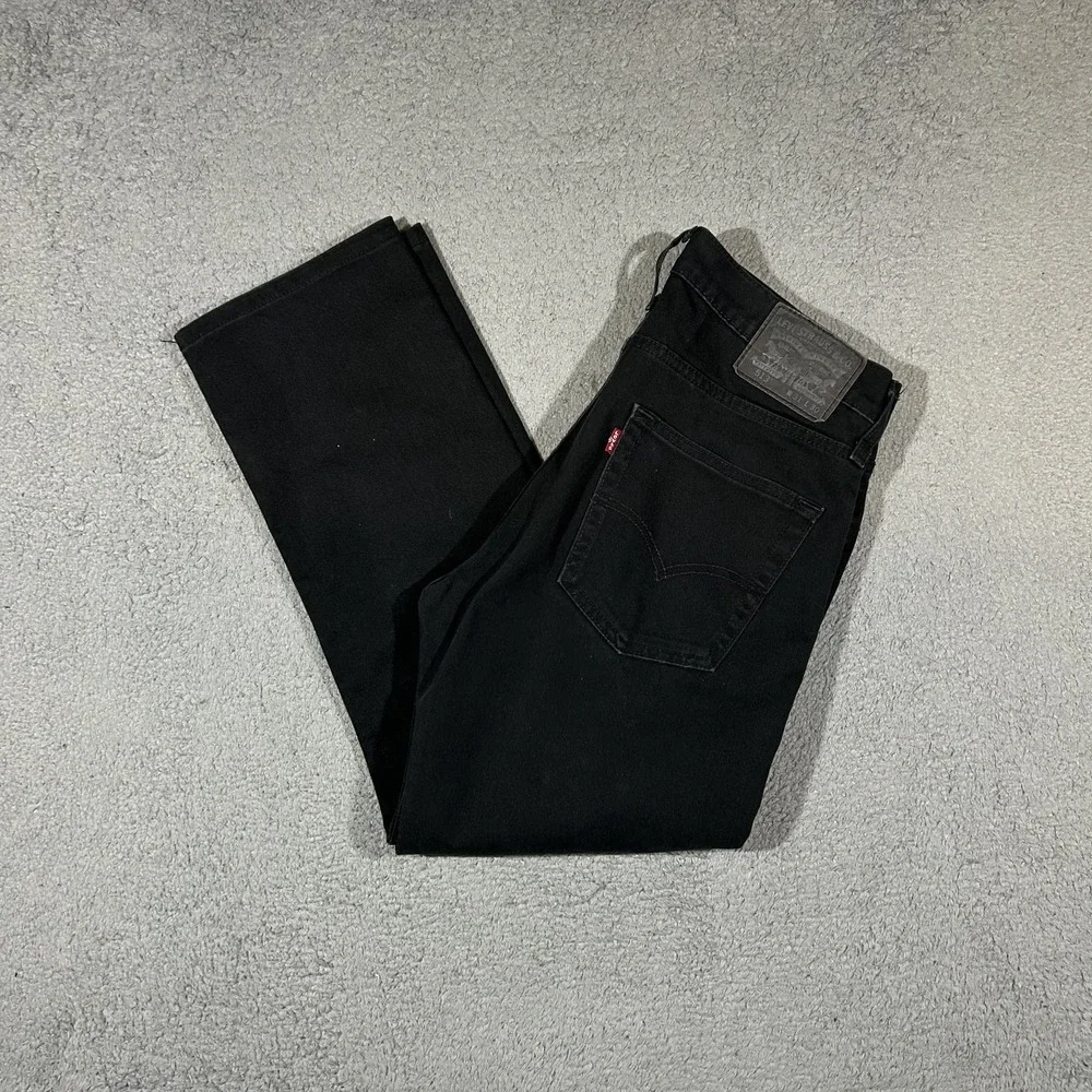 Levi's Men's 513 Slim Straight Fit Jeans Black 31W x 30L #3305